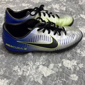 Nike MercurialX Men's Athletic Shoes - Silver, Blue, and Black